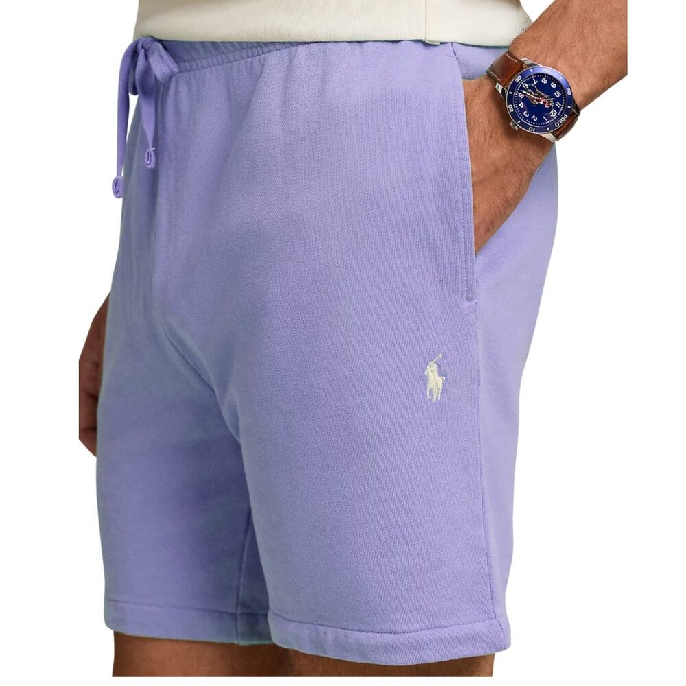 NEW Polo Ralph Lauren Loopback Fleece Shorts 6.5" - Sky Lavender - XXL